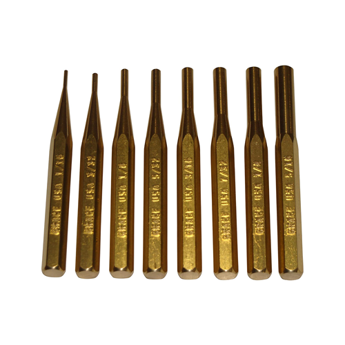 8 Piece Brass Pin Punch Set